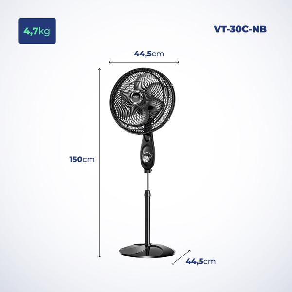 Imagem de Ventilador de coluna mondial turbo vt30c-nb 127v