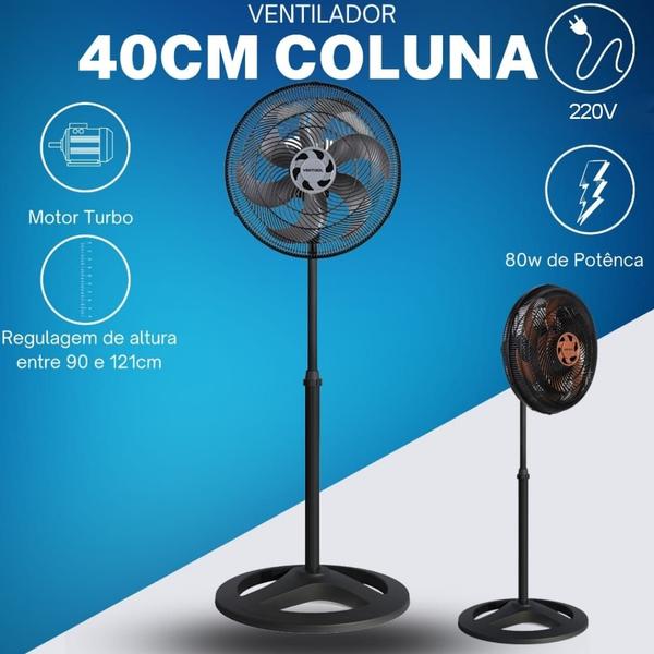 Imagem de Ventilador De Coluna Regulável Turbo 6 40cm Ventisol 220V