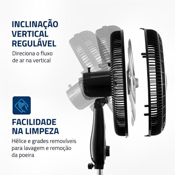 Imagem de Ventilador de Coluna Super Power 40cm 6pas Preto 127V - Mondial