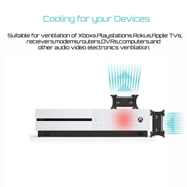 Imagem de Ventilador de computador USB UpHere U803 Preto Dual 80mm para PC