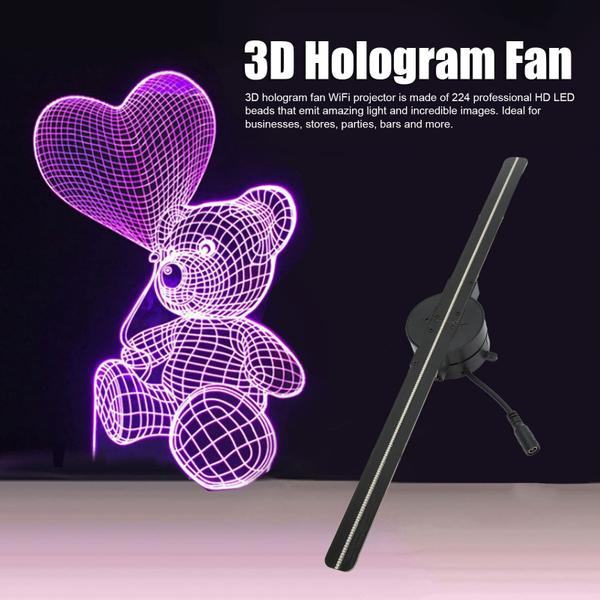 Imagem de Ventilador de Holograma 3D Luqeeg WiFi - 16,5 Polegadas