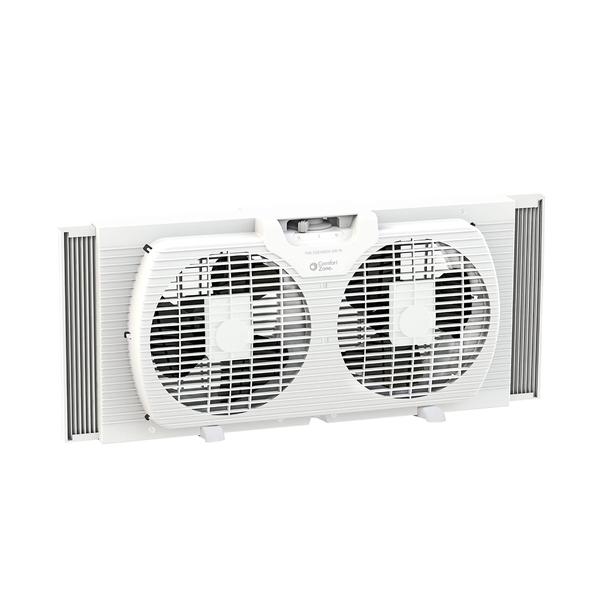 Imagem de Ventilador de janela Comfort Zone CZ319WT reversível 23 cm 2 velocidades