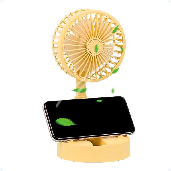 Ventilador De Mão Portátil Bateria Recarregável USB Retrátil - Hxt Imagem de Ventilador De Mão Portátil Bateria Recarregável USB Retrátil