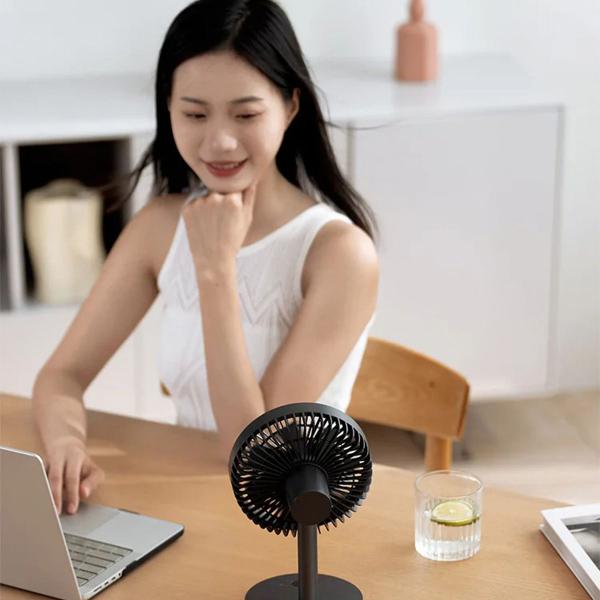 Ventilador De Mão Portátil Bateria Recarregável USB Retrátil - Hxt Imagem de Ventilador De Mão Portátil Bateria Recarregável USB Retrátil