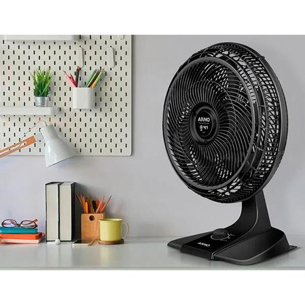 Imagem de Ventilador de Mesa 2 em 1 Turbo Force VF42 Arno 40cm Com 6 Pás 127V Preto