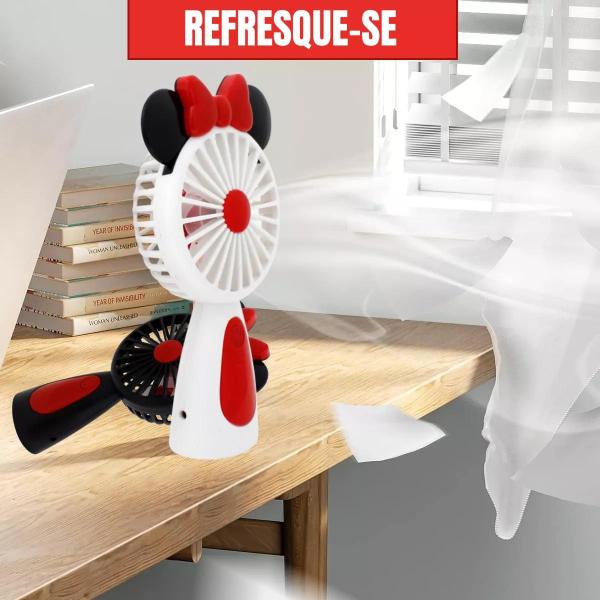 Imagem de Ventilador de Mesa 20cm Recarregavel USB Led Color Minie