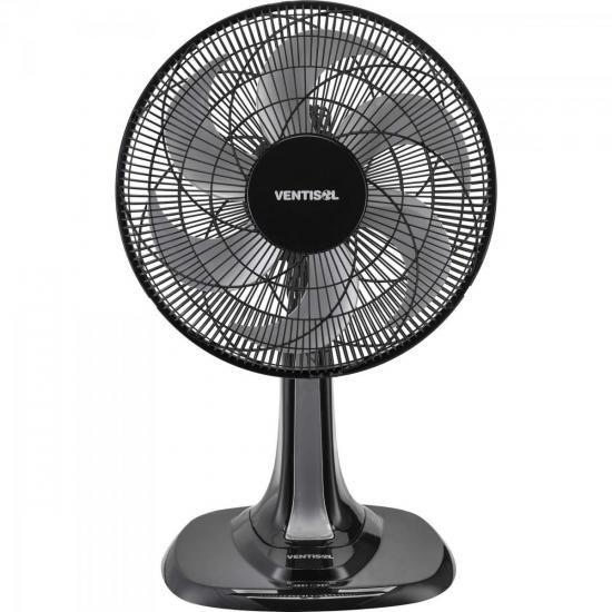 Imagem de Ventilador de Mesa 30 CM com 6 PAS 127V Turbo 6 PRETO/CINZA Ventisol