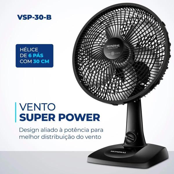 Imagem de Ventilador de Mesa 30cm Mondial 6 pás Super Power 220V - Casa dos Fogões 