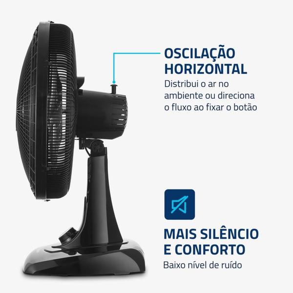 Imagem de Ventilador de mesa 40 cm 6 pás com 3 velocidades Super Power - VSP-40-B - Mondial