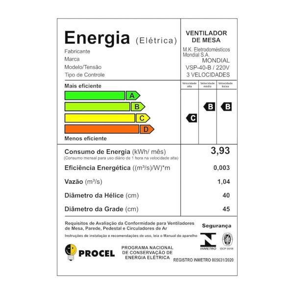 Imagem de Ventilador De Mesa 40Cm 6 Pás Silecioso 140W Mondial 2 Peças