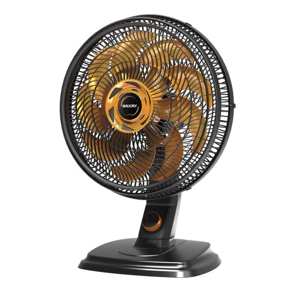 Imagem de Ventilador de Mesa 40cm Mallory Egeo Pr-dr 127v Preto/Dourado