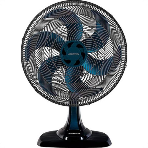 Imagem de Ventilador De Mesa 50Cm Preto/Azul 220V Turbo Vent