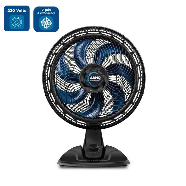 Imagem de Ventilador de Mesa Arno 40cm X-Treme 7 Preto VE70  220 Volts