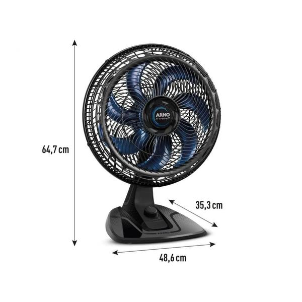 Imagem de Ventilador de Mesa Arno 40cm X-Treme 7 Preto VE70  220 Volts