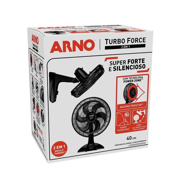 Imagem de Ventilador de mesa arno turbo force 2em1 40cm vf42 127v