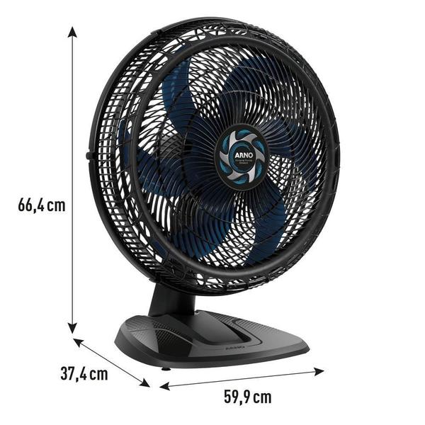 Imagem de Ventilador de Mesa Arno VB50 Extreme Force Breeze 50cm 3 Velocidades Preto