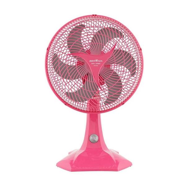 Ventilador de Mesa Britânia 30cm 6 Pás 60W BVT304 Rosa 220V Imagem de Ventilador de Mesa Britânia 30cm 6 Pás 60W BVT304 Rosa 220V