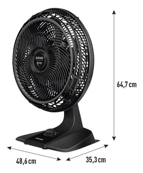 Imagem de Ventilador de mesa e parede Arno Turbo Force com 6 pás VF42