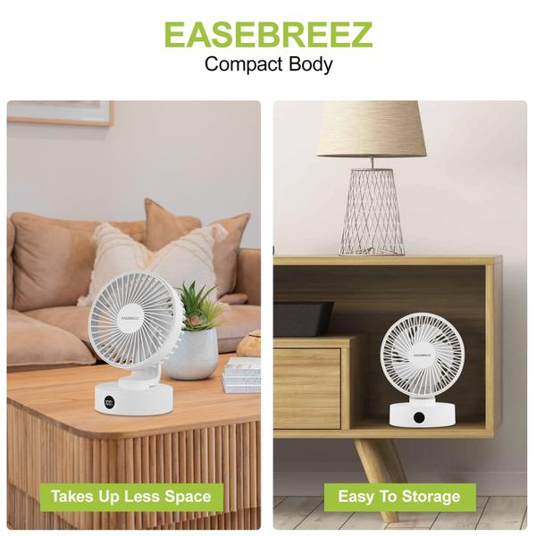 Imagem de Ventilador de mesa EASEBREEZ Small Quiet Operation 5 Velocidades Branco