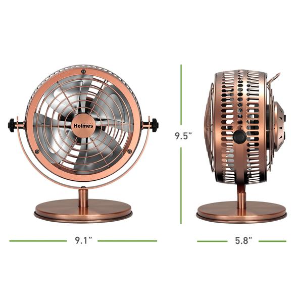 Imagem de Ventilador de mesa HOLMES 6 Heritage 2 Velocidades 4 pás em cobre escovado