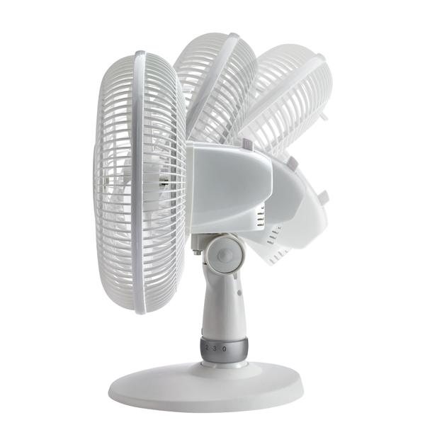 Imagem de Ventilador de mesa Lasko D12225 de 12 polegadas com mostrador no suporte - branco