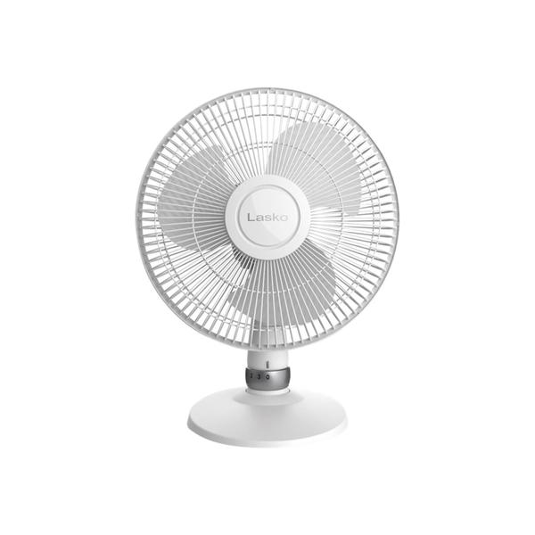 Imagem de Ventilador de mesa Lasko D12225 de 12 polegadas com mostrador no suporte - branco