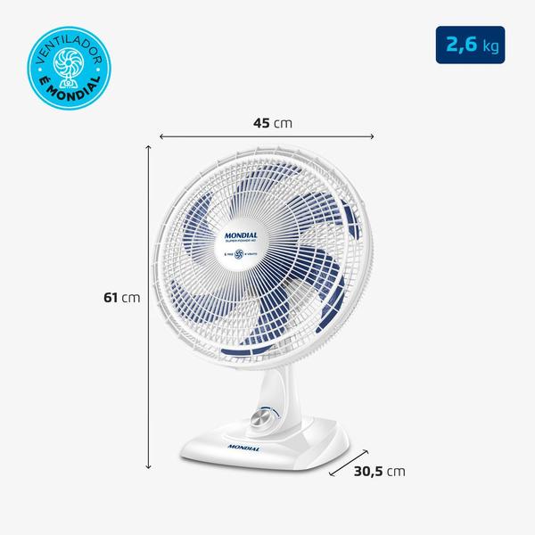 Imagem de Ventilador de Mesa Mondial - 06 Pás - VSP-40-W