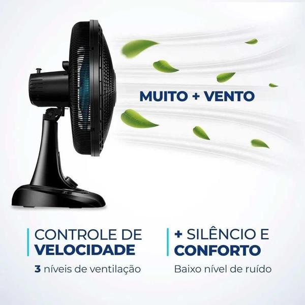 Imagem de Ventilador de Mesa Mondial 6 Pás 140W VSP-40-AP Preto - 220V