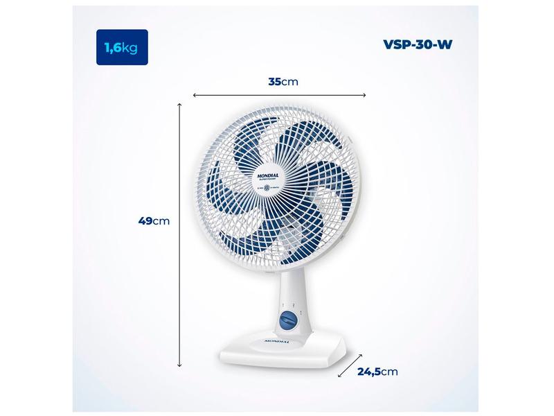 Imagem de Ventilador de Mesa Mondial Super Power VSP-30-W