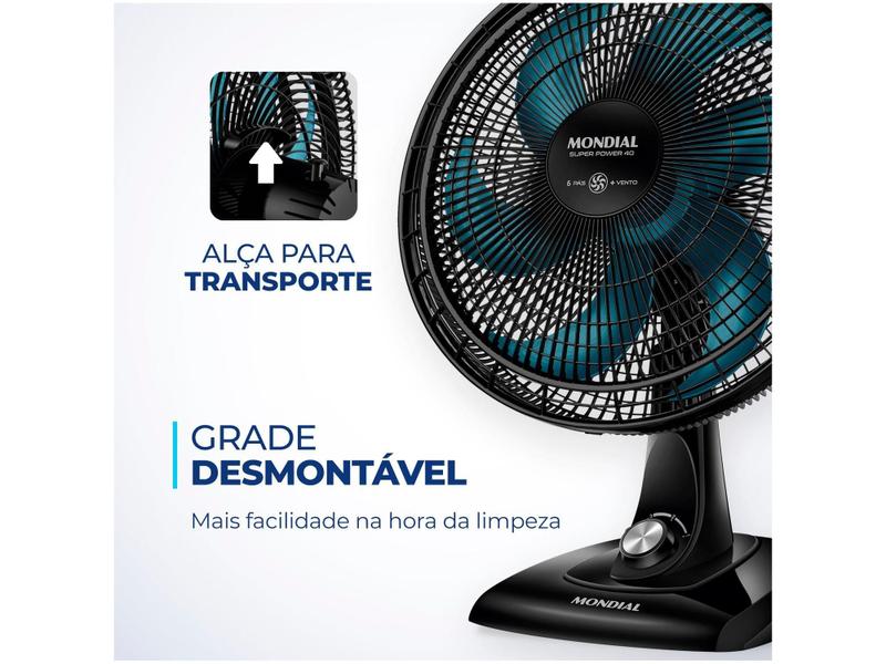 Imagem de Ventilador de Mesa Mondial Super Power VSP-40-AP - 40cm 3 Velocidades