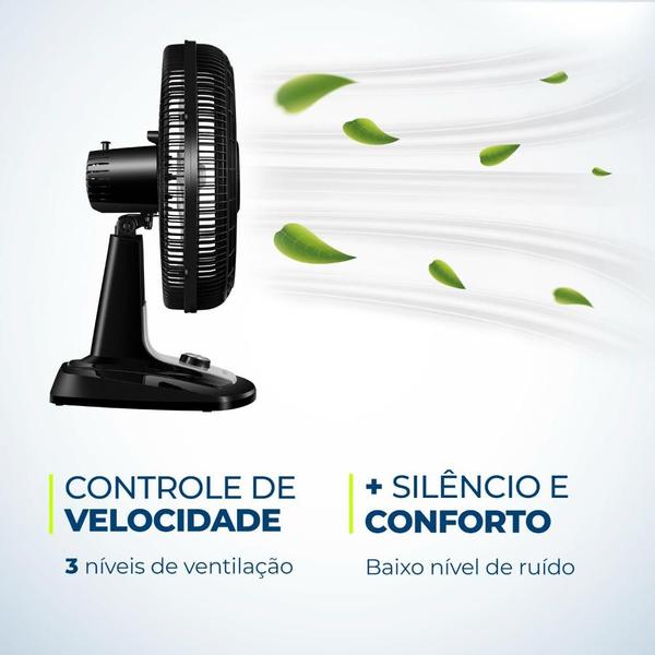 Imagem de Ventilador de Mesa Mondial Super Turbo 8 Pás 40cm 140W Preto/Prata 127V - VTX-40-8P