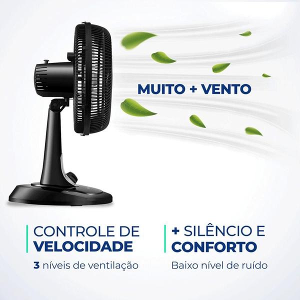 Imagem de Ventilador de Mesa Mondial Turbo, 30 cm, Preto