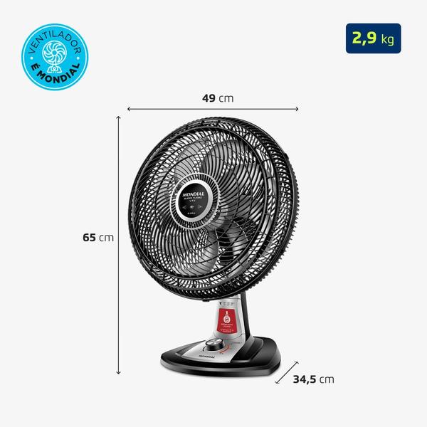 Imagem de Ventilador de Mesa Mondial Turbo 8 Pás 40 cm Repelente Líquido VTX-40-8P-RL