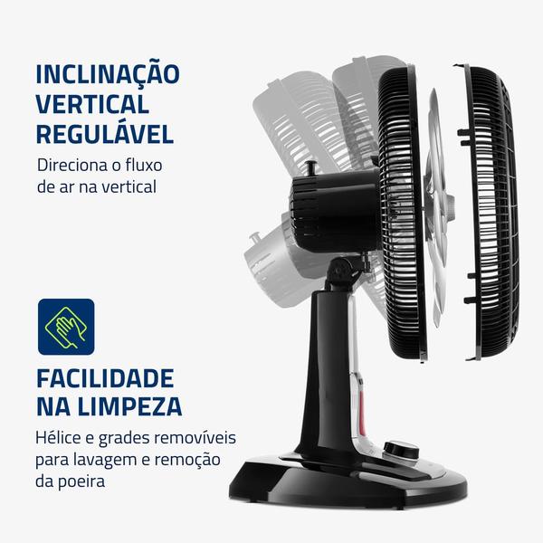 Imagem de Ventilador de Mesa Mondial Turbo 8 Pás 40 cm Repelente Líquido VTX-40-8P-RL