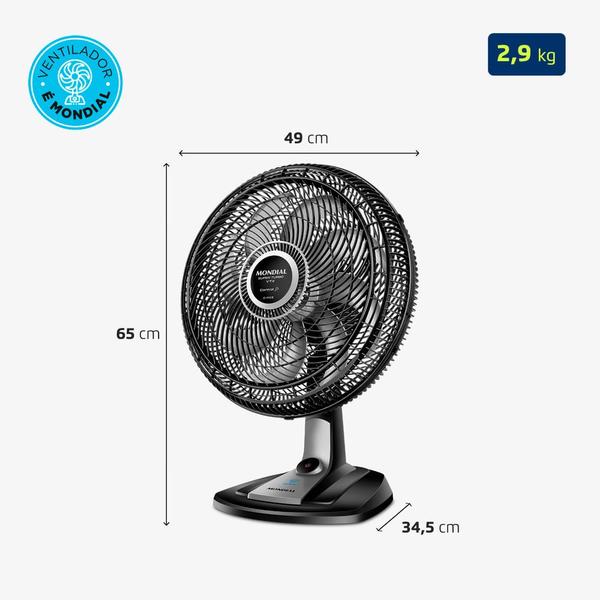 Imagem de Ventilador de Mesa Mondial Turbo 8 Pás 40 cm VTX-40-8P-CR