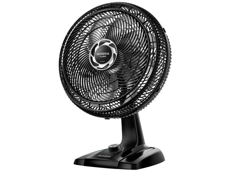 Ventilador de Mesa Mondial Turbo NVT-40-8P-B 40cm 8 Pás 3 Velocidades Preto e Prata Ventilador de Mesa Mondial Turbo NVT-40-8P-B 40cm 8 Pás 3 Velocidades Preto e Prata
