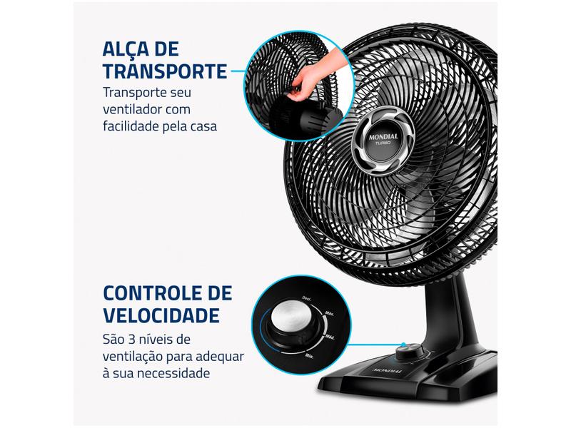 Imagem de Ventilador de Mesa Mondial Turbo VT-40-NB