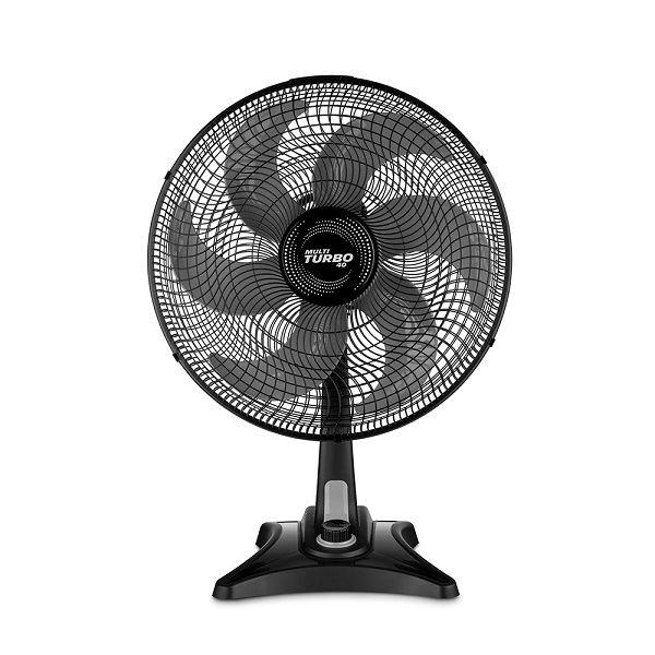 Imagem de Ventilador de mesa Multi Turbo Preto, 40cm, 220V, VL402  MULTILASER