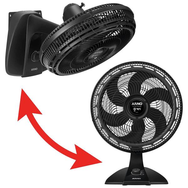 Imagem de Ventilador De Mesa Parede Arno Turbo Force Vf42 Preto 127v