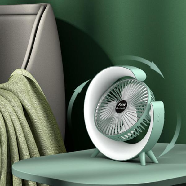 Ventilador De Mesa Portátil Colorido Recarregável Rgb - Idali Life Imagem de Ventilador De Mesa Portátil Colorido Recarregável Rgb