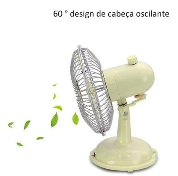 Imagem de Ventilador de Mesa Portatil USB Rotativo Lelong LE-796