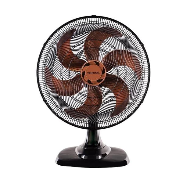 Imagem de Ventilador de Mesa Preto Turbo 40cm 6 Pás Oscilante 127V Premium