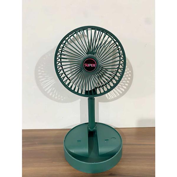 Imagem de Ventilador de mesa recarregável 3 velocidades silencioso ar refrescante e prático