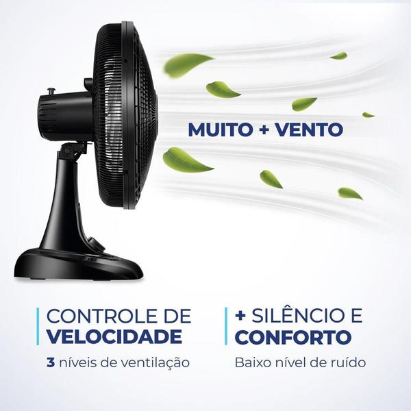 Imagem de Ventilador de Mesa Super Power 40CM 6 PÁS 127V Preto - Mondial