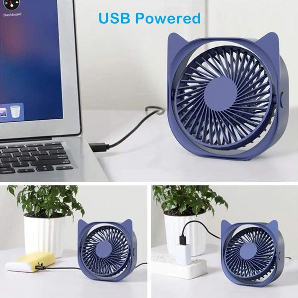 Imagem de Ventilador de mesa TRIIFON Small Personal USB 3 Velocidades Verde