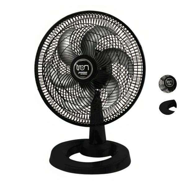 Imagem de Ventilador De Mesa Tron Preto Oscilante Premium C1 110v 140w