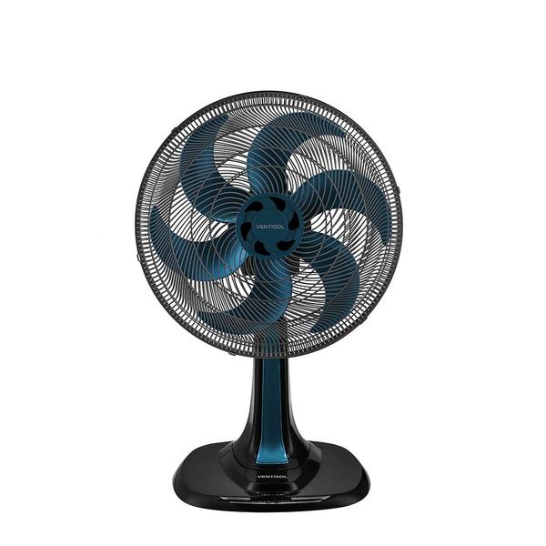 Imagem de Ventilador de Mesa Turbo Azul 30cm 6 Pás Oscilante 127V Premium - Ventisol