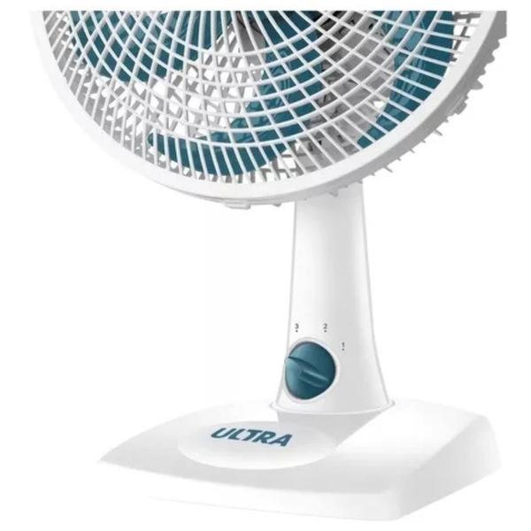 Imagem de Ventilador De Mesa Ultra V-30b 30cm 6 Pás Branco Azul 127v