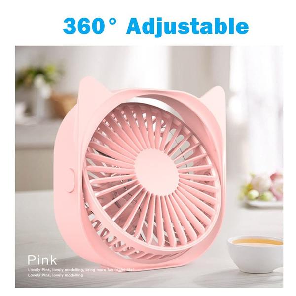 Imagem de Ventilador de mesa USB YUNLOVXEE Cute Small de 4 velocidades