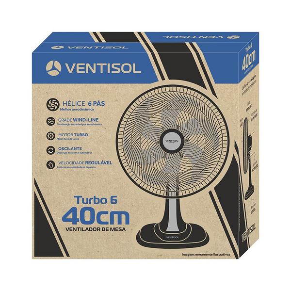 Imagem de Ventilador de Mesa Ventisol Turbo 40cm Preto